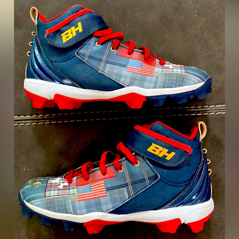 Under Armour cleats Bryce Harper 5Y American Flag Eagle